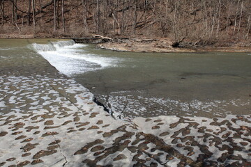 The way the water beats the rock