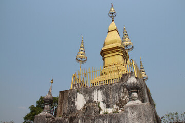 buddhist temple (wat chom si) in luang prabang (laos)

