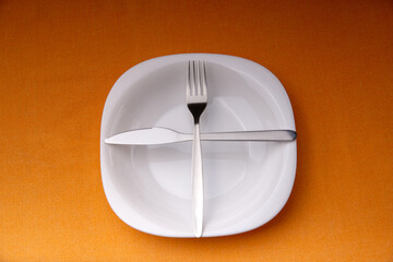 Ready for next plate, dining etiquette. Signs for the waiter, location of cutlery in different situations