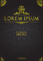 Fototapeta na wymiar Menu cover design for oriental restaurant.