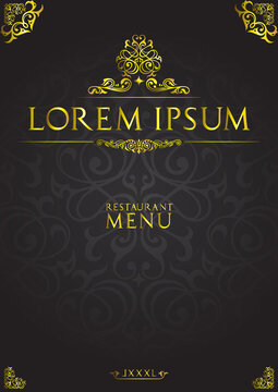 Menu cover design for oriental restaurant.