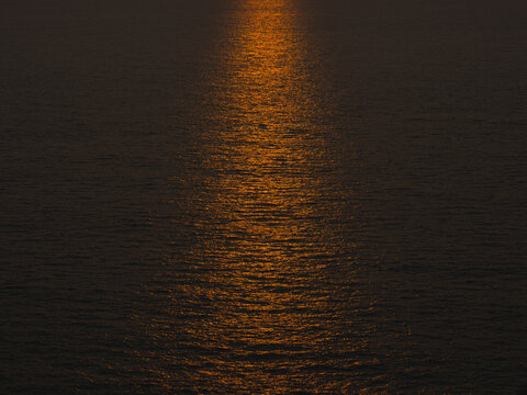 Water texture at sunset