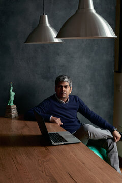 Portrait of a young Indian Phd professor