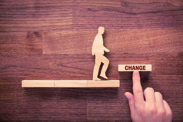 Change is your chance motivational concept
