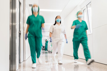Medical Workers in Hallway