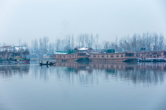 Twilight over Dal Lake, Kashmir
