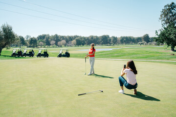 Women during golf match