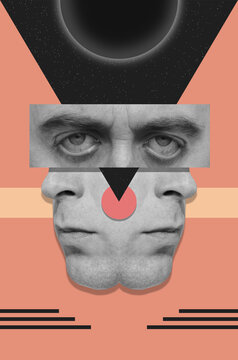 Abstract contemporary art collage