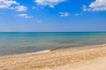 Fototapeta na wymiar View of the Black sea in UKraine