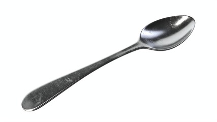 3D render of spoon isolated on white.