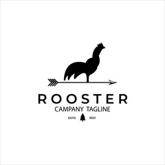 rooster vintage logo vector illustration template design