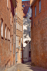 Gasse (Kolk) in der Hansestadt Lübeck, Schleswig-Holstein