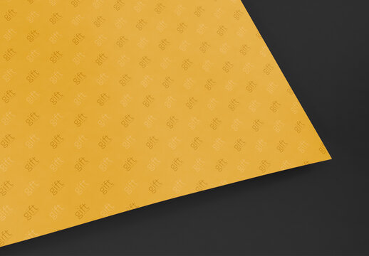 Gift Wrap Paper Mockup