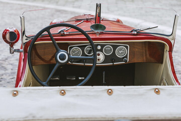 Structure of vintage antique automobile
