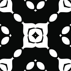  Geometric vector pattern with triangular elements. Seamless abstract ornament for wallpapers and backgrounds. Black and white patterns.