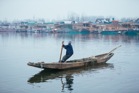 Misty Morning in Dal Lake, Kashmir