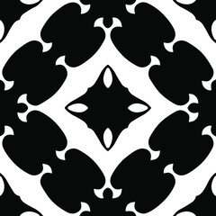  Geometric vector pattern with triangular elements. Seamless abstract ornament for wallpapers and backgrounds. Black and white patterns.