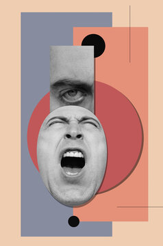 Abstract contemporary art collage