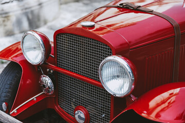 Vintage rare car in urban area