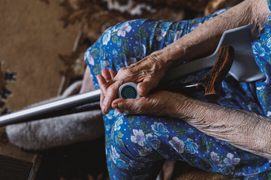 Pale arms of grandmother