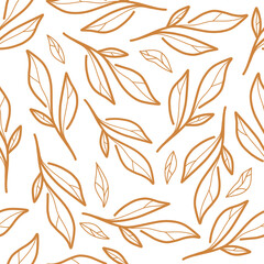 Obraz premium Fashionable seamless pattern with abstract hand drawn shapes, trendy bohemian forms, vector illustration, modern design for textiles