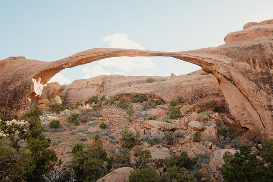 Landscape arch on a sunny day