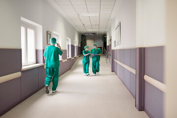 Medical Workers in Hallway