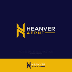 H V A Letter Mark Logo For Business