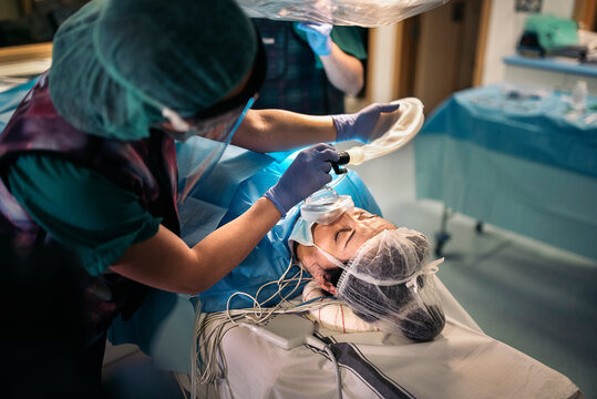 Patient During Surgery in Hospital