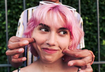 Two best friends having fun