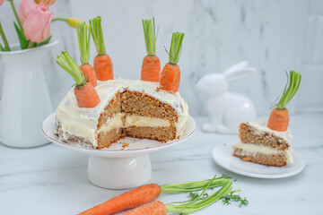 Carrot cake with cream cheese frosting 