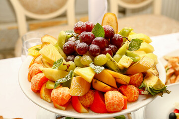 fruit salad in a bowl