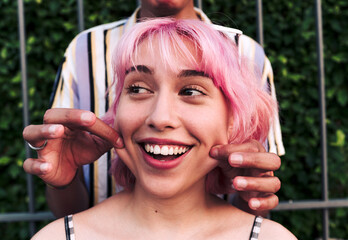 Two best friends having fun