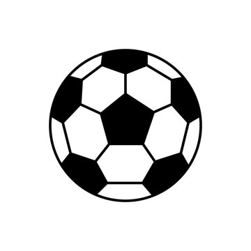 Soccer ball black icon . Clipart image isolated on white background
