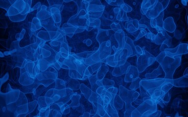 Blue Smoked Background. 3D Render.