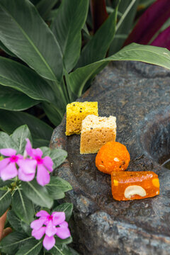 A selection of traditional Indian sweets