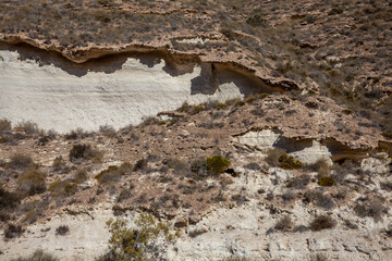 Mediterranean geological landscape in Cabo de Gata  Spain