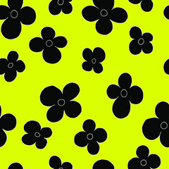 vector seamless  pattern simple flowers botanical illustration for background, wallpaper, textile, fabric, clothing, paper, postcar