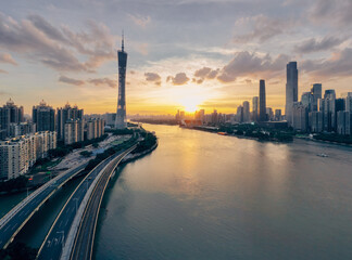 Guangzhou tower modern city scenery