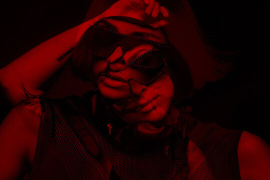 Cool double exposure fashion portrait