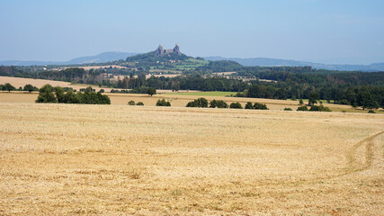 Fototapeta premium Trosky Castle on the hill in Bohemian Paradise, popular tourist destination