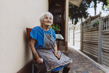 Grandma taking rest in daytime