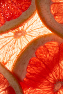 Pomelo or grapefruit slice background