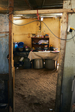 kitchen of a precarious house