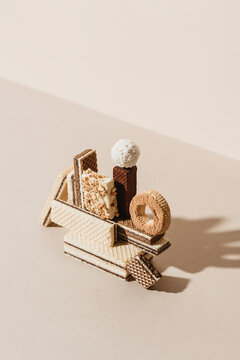 Chocolate and wafers composition