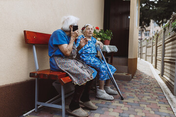 Women staying connected with friends