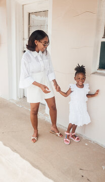 Stylish Mom and Daughter