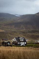 house in the mountain of Iceland