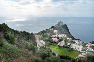 Italy, Campania Procida - and lighthouse o Miseno