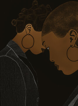 Portrait Of A Two Fashionable Black Women